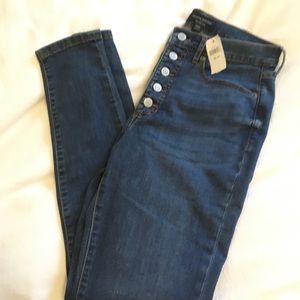 NWT Banana Republic button fly skinny jeans